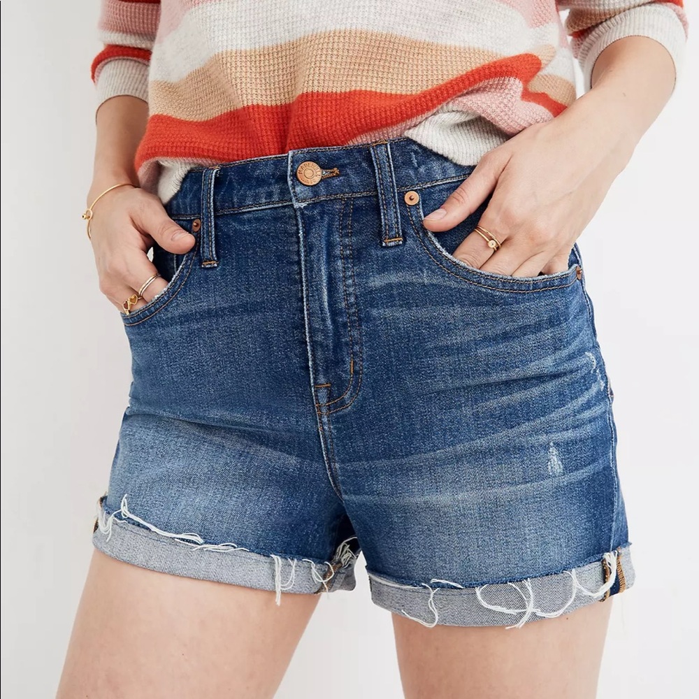 Madewell High Rise Denim Shorts Glenoaks Wash